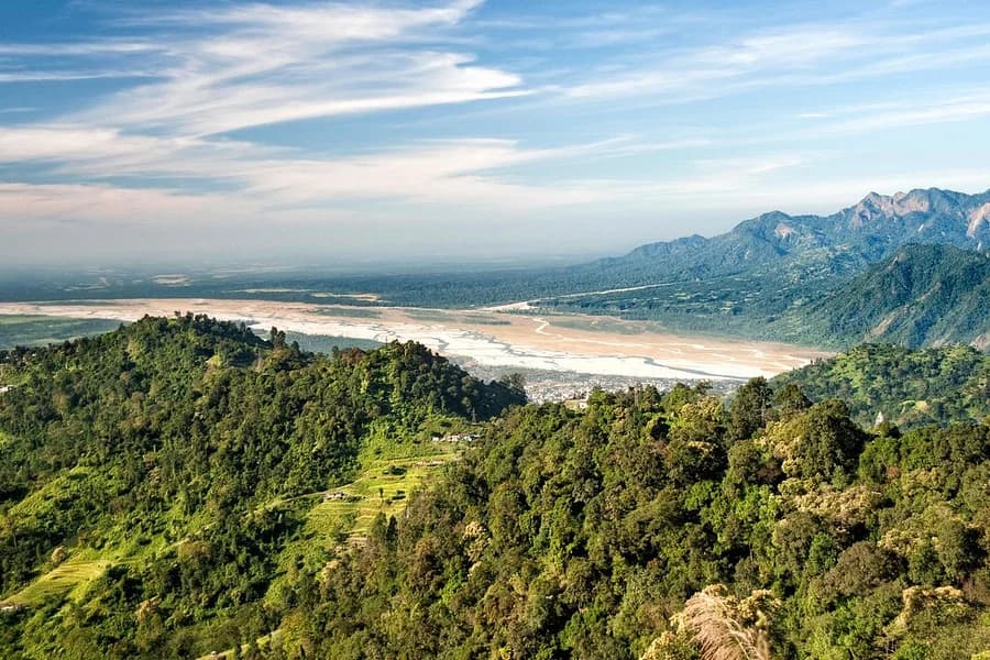Subtropical foothills of Southern Bhutan