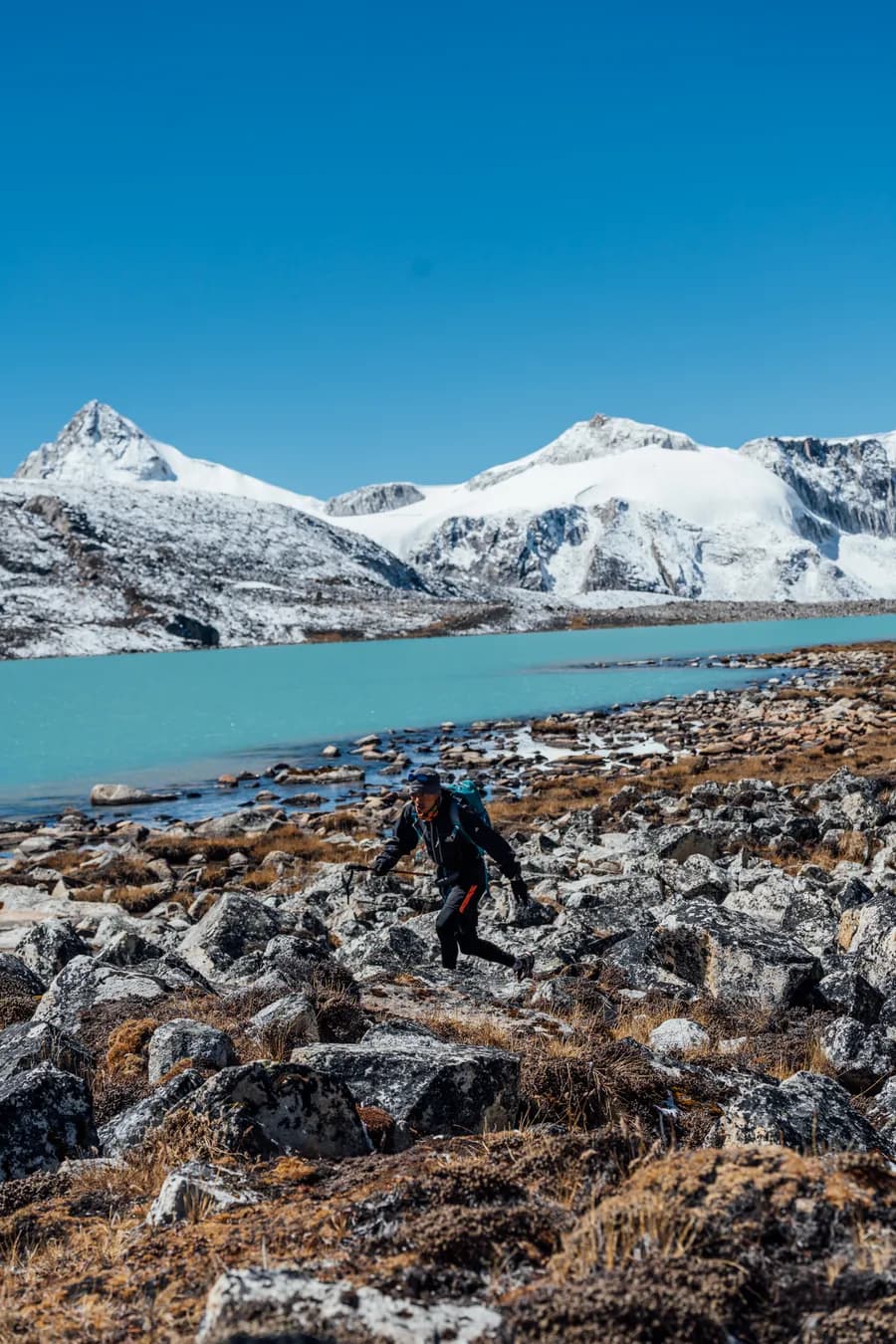 Remote high-altitude pass on Bhutan's Snowman Trek
