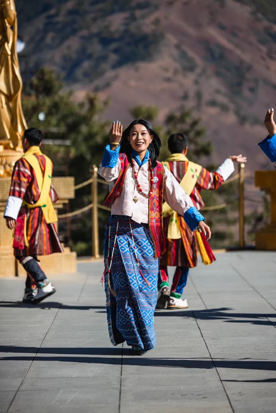 Historic dzong in the Paro valley, western Bhutan