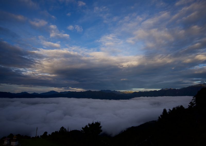Bhutan above clouds